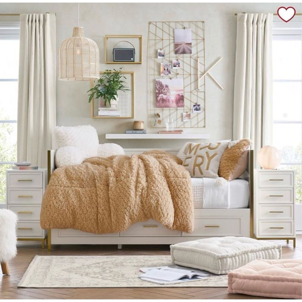 Pottery Barn Teen Cloud Faux Fur Duvet Cover Full Queen